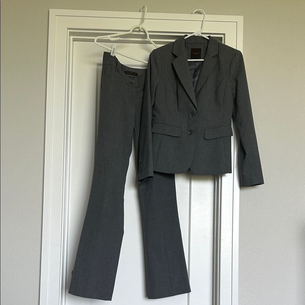 Gray Blazer and Pants Suit Set